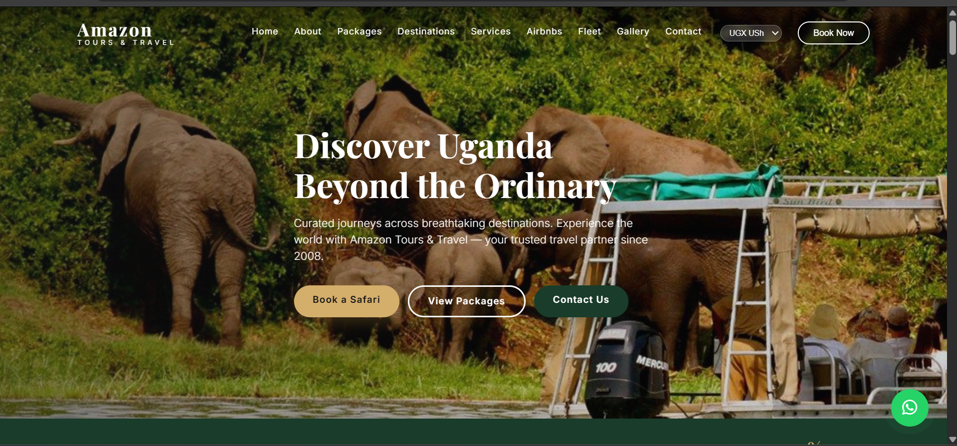 Tours and travel website